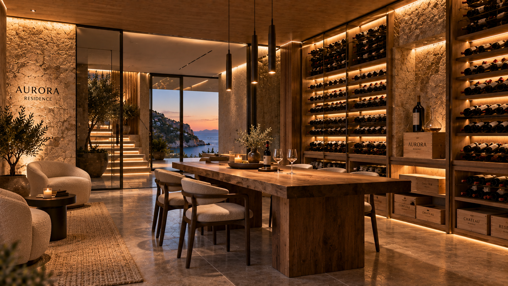 The private wine cellar